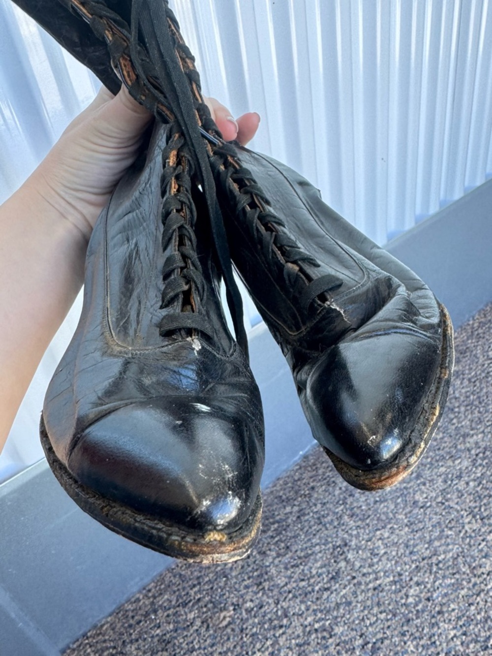 ANTIQUE VICTORIAN LADIES WOMENS LEATHER HIGH TOP LACE UP HIGH HEEL BOOTS SHOES - Picture 12 of 13